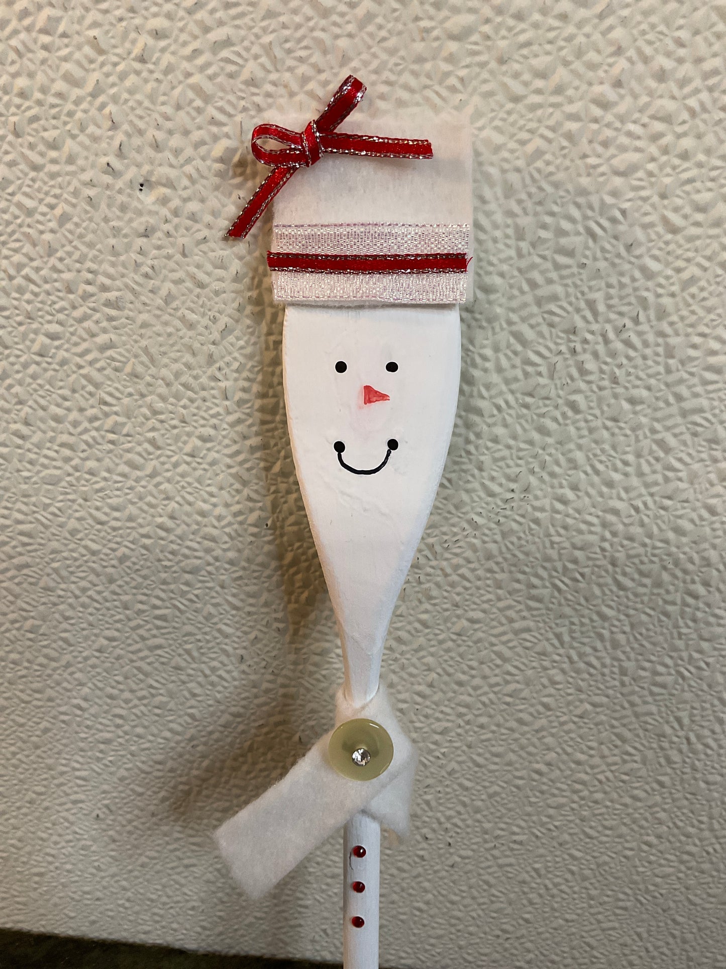 10.5” Wood Spoon Snowman