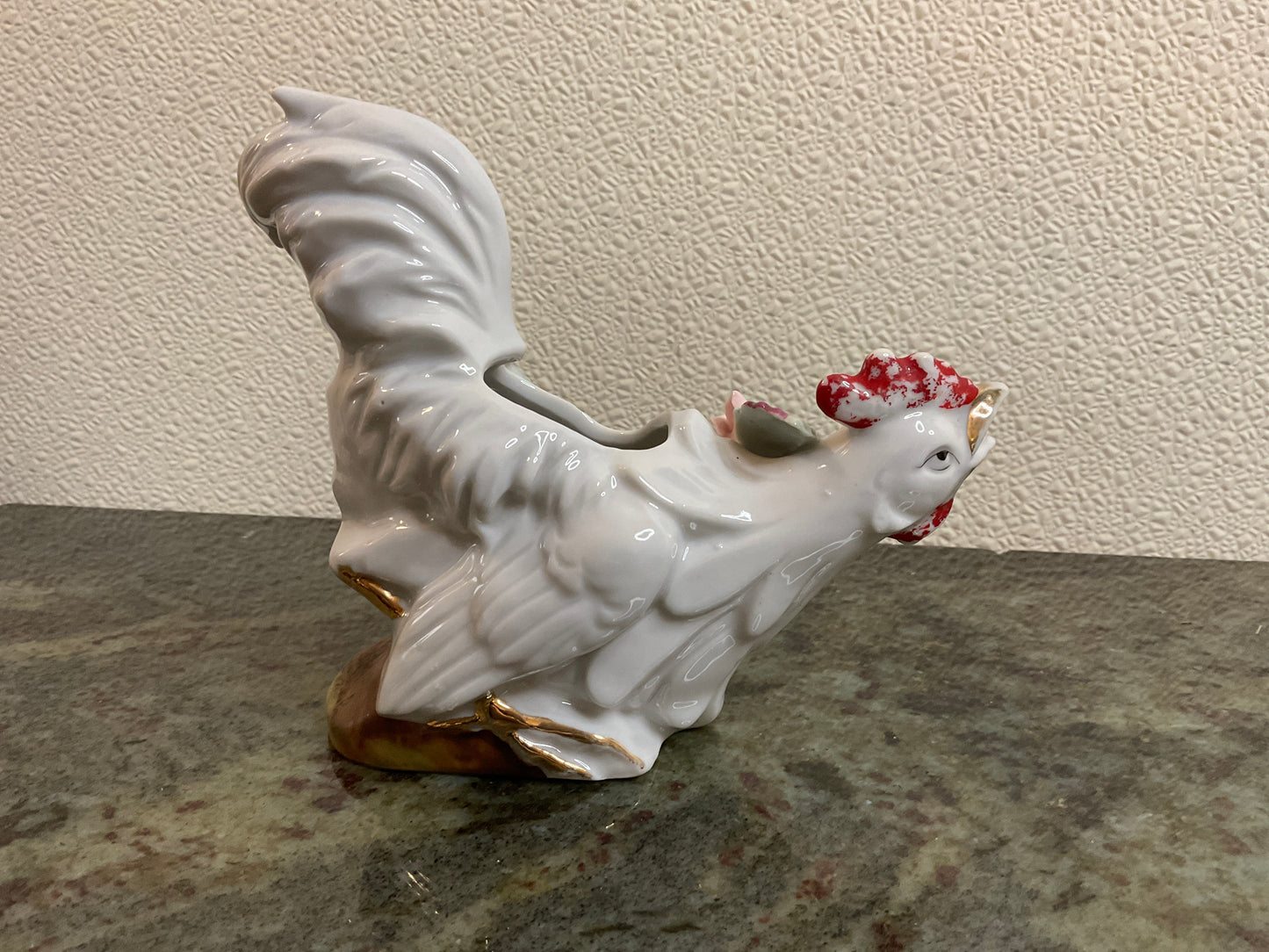 Antique Rooster Planter