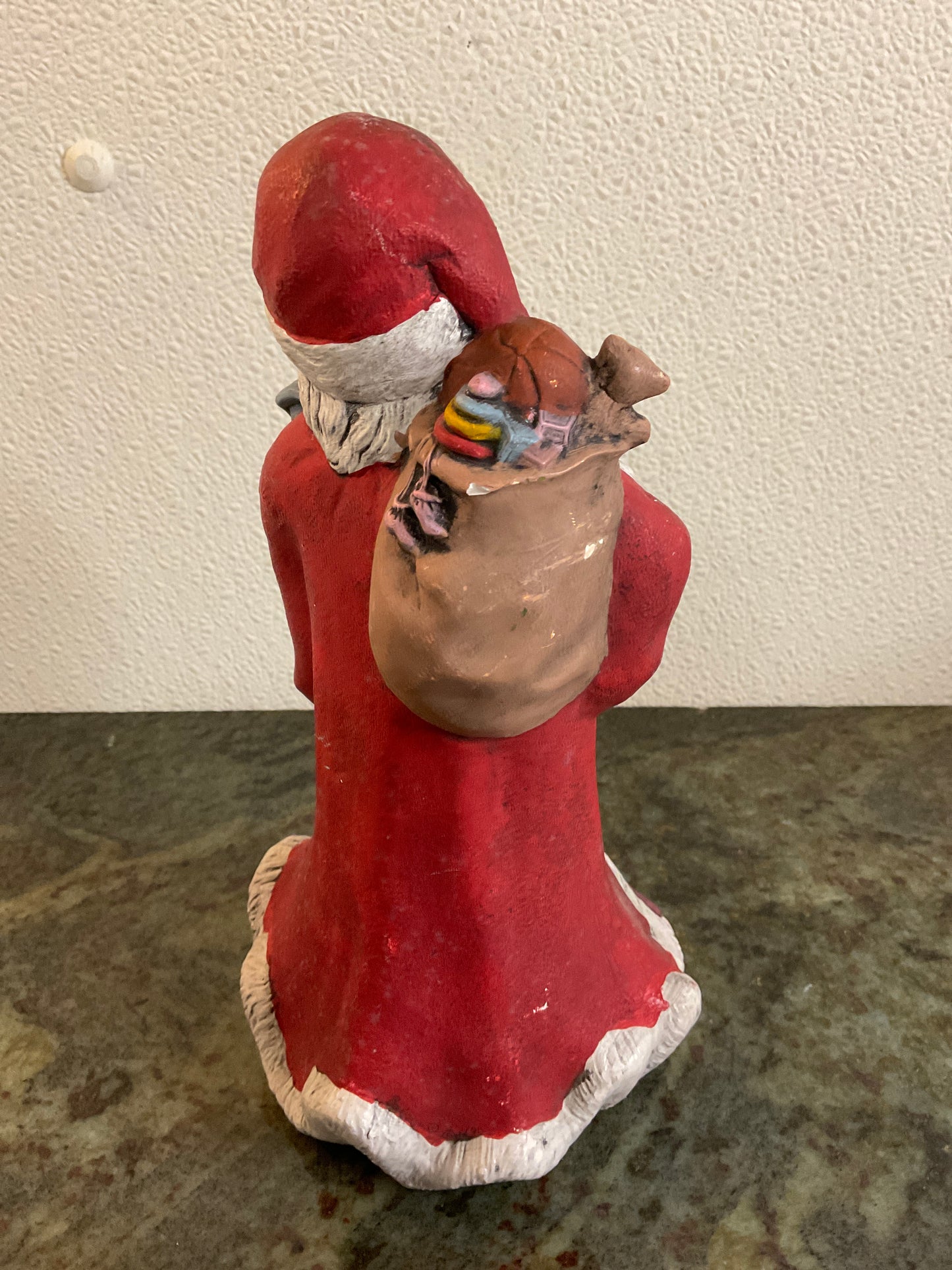 Vintage Ceramic Santa holding Baby