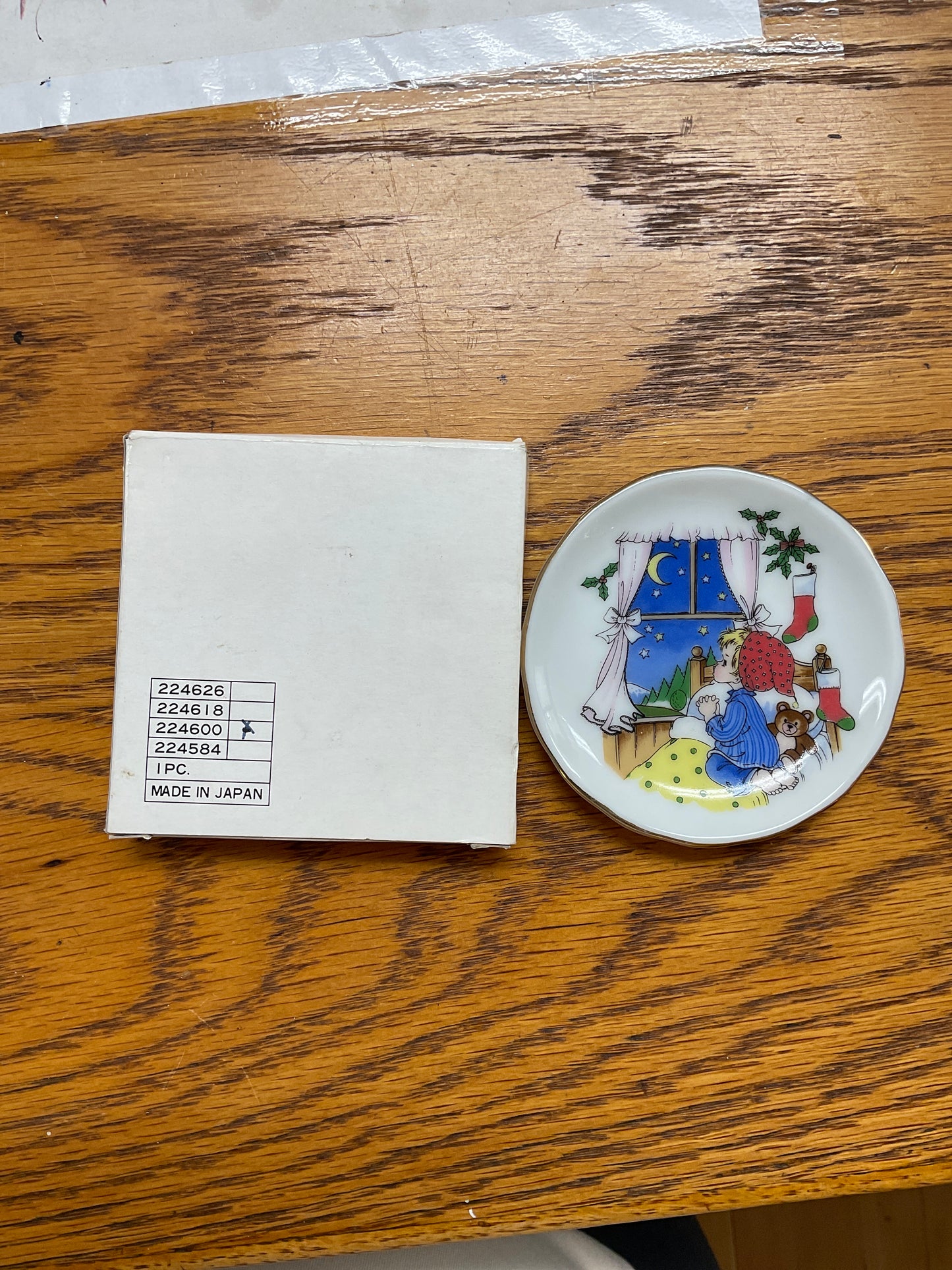 Vintage Christmas Plate Made In Japan