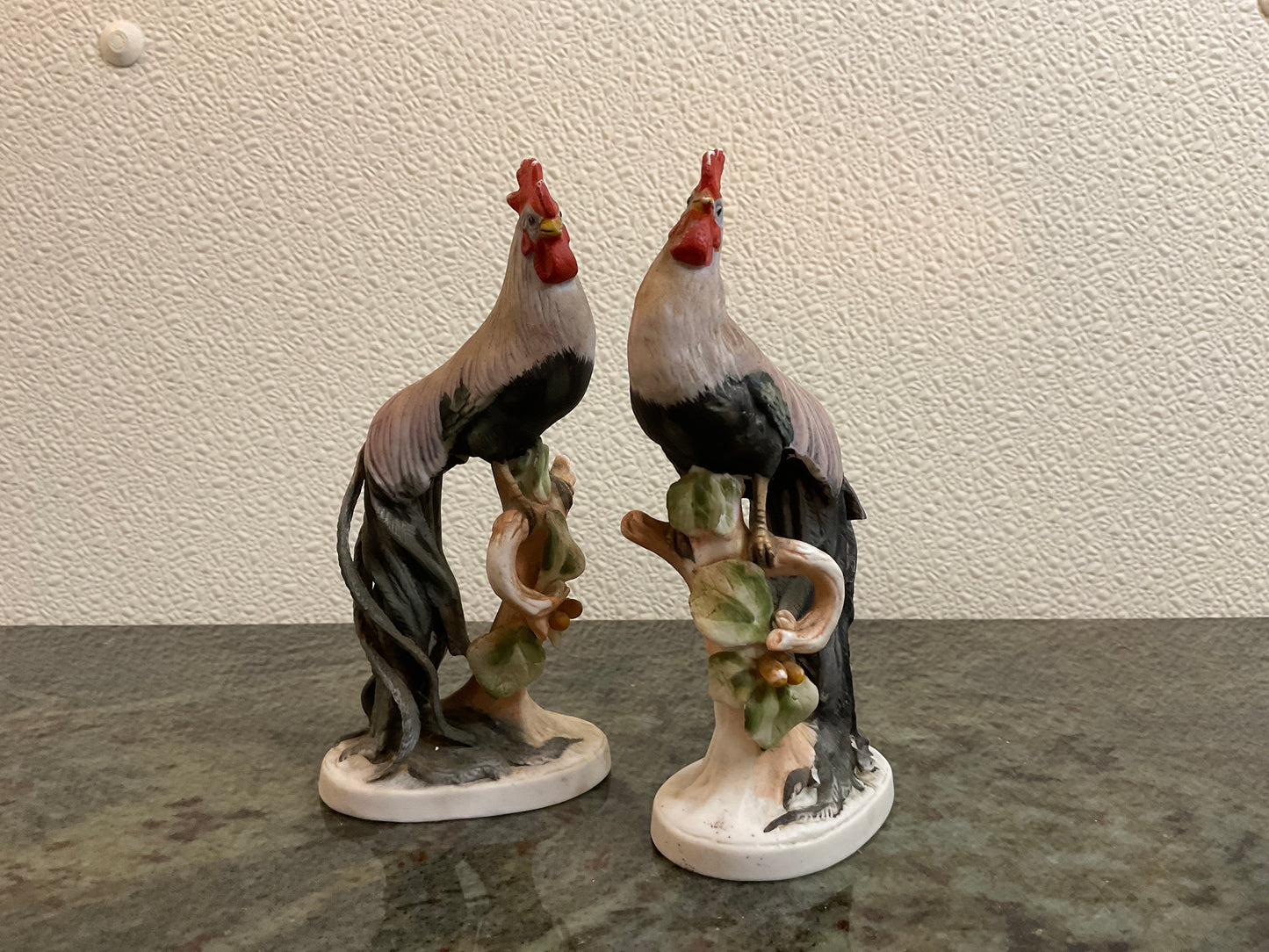 2PC Long Tail Roosters by Lefton