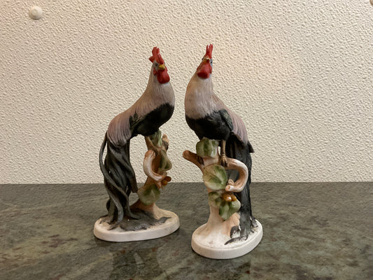 2PC Long Tail Roosters by Lefton