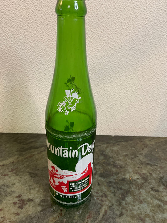 Vintage Mountain Dew Soda Bottle