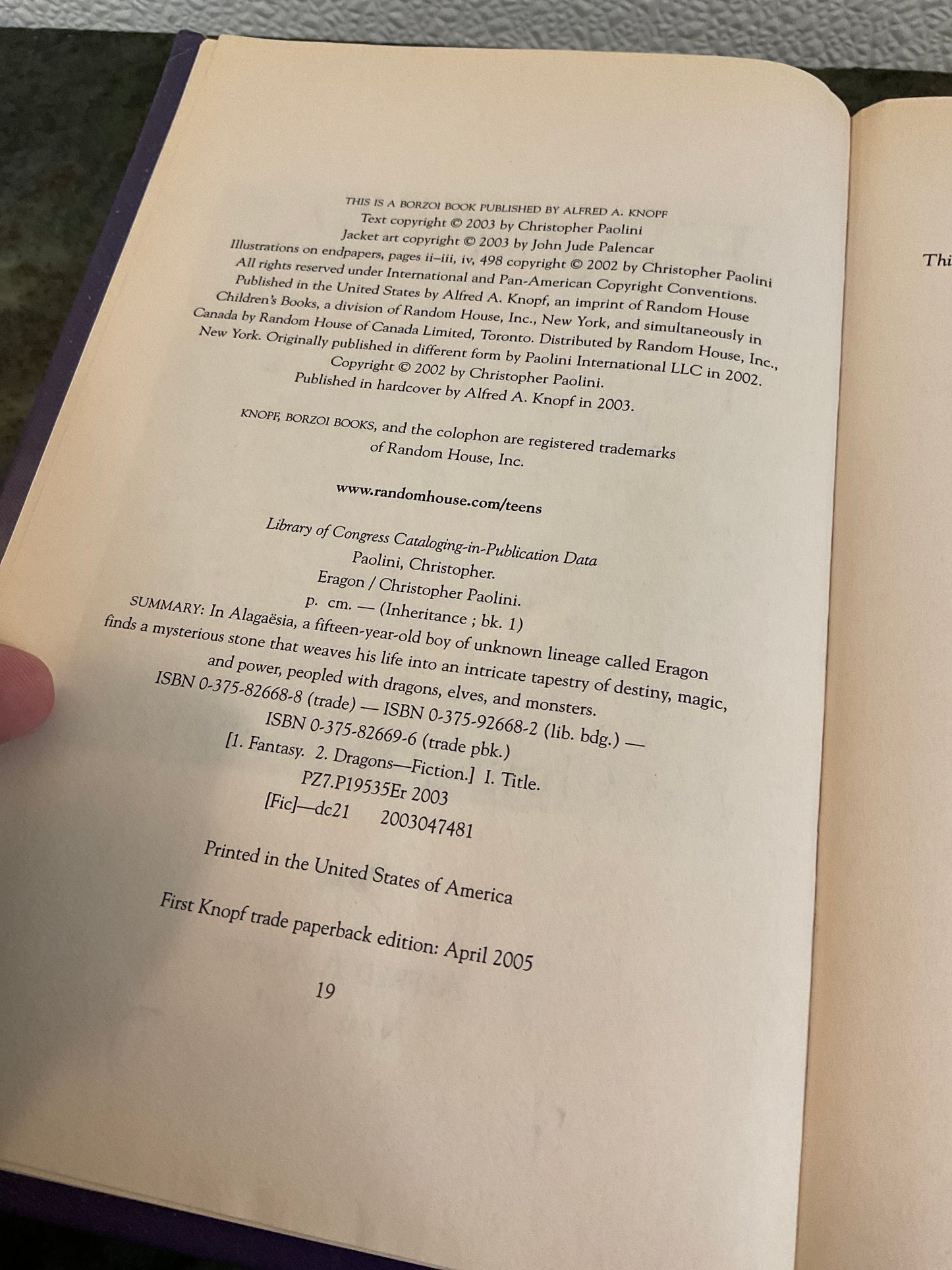 Book Eragon Book 1 Inheritance 2003
