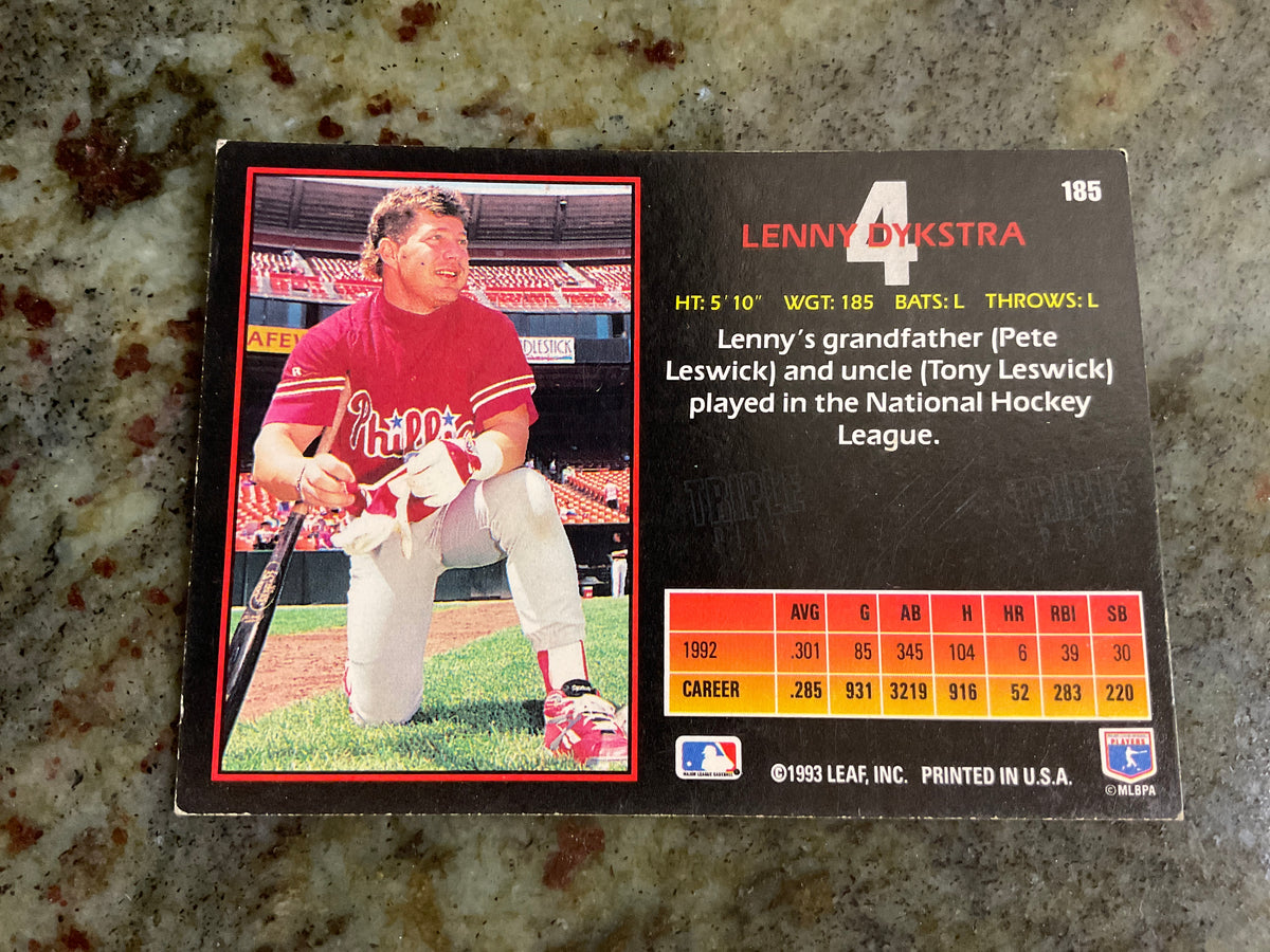 Lenny Dykstra 1993 Leaf Baseball Card