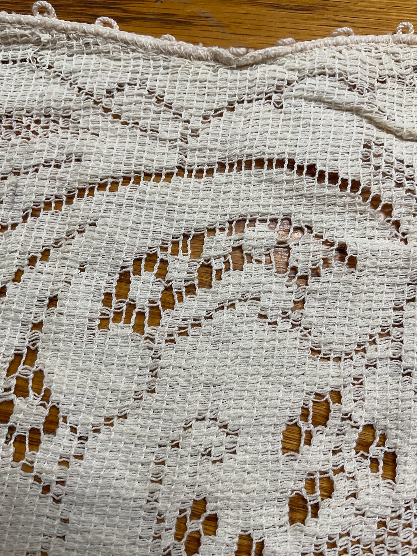 Antique Lace Runner. 30”x 14”