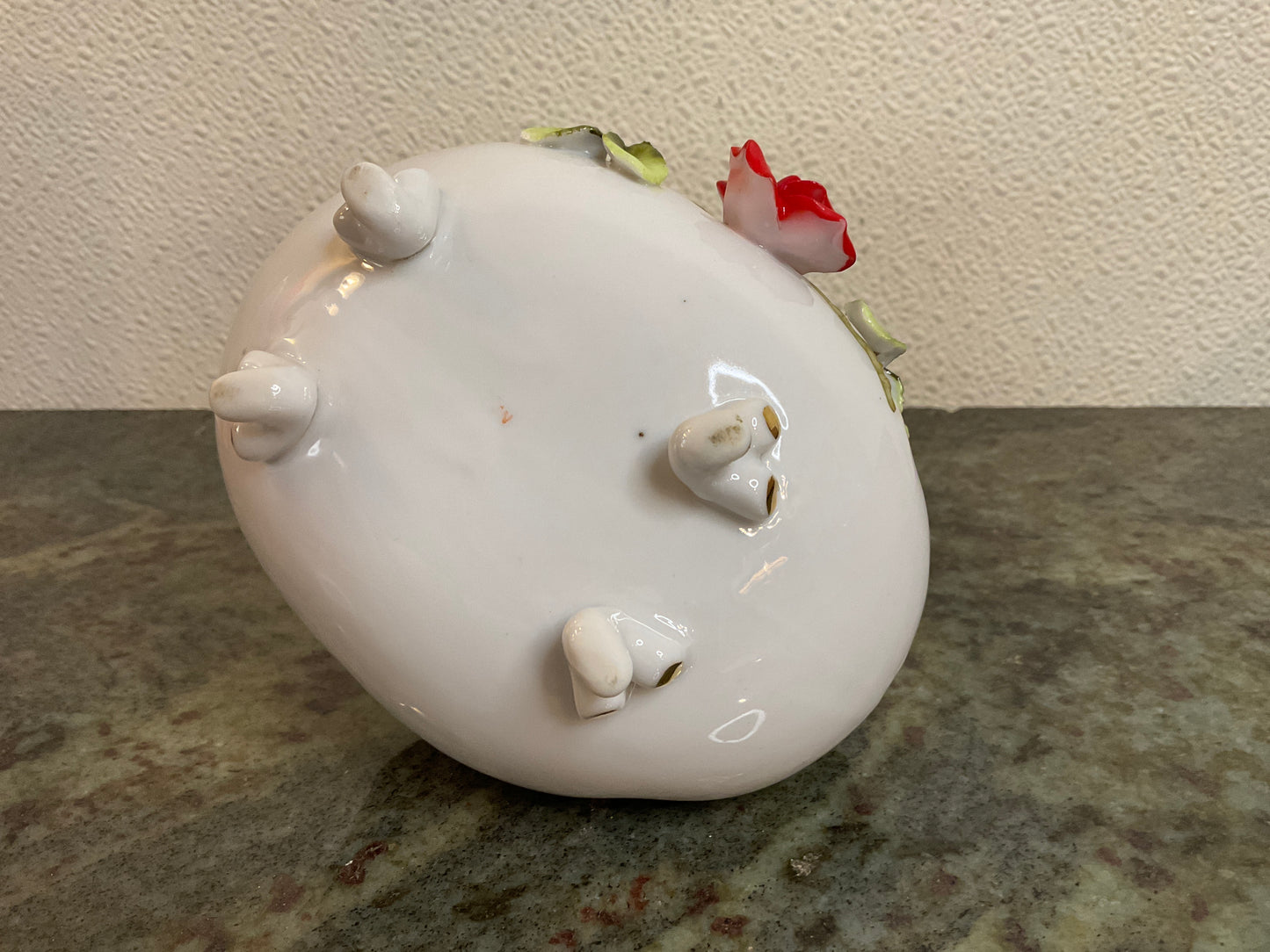 Vintage Porcelain German Embossed Flower Basket