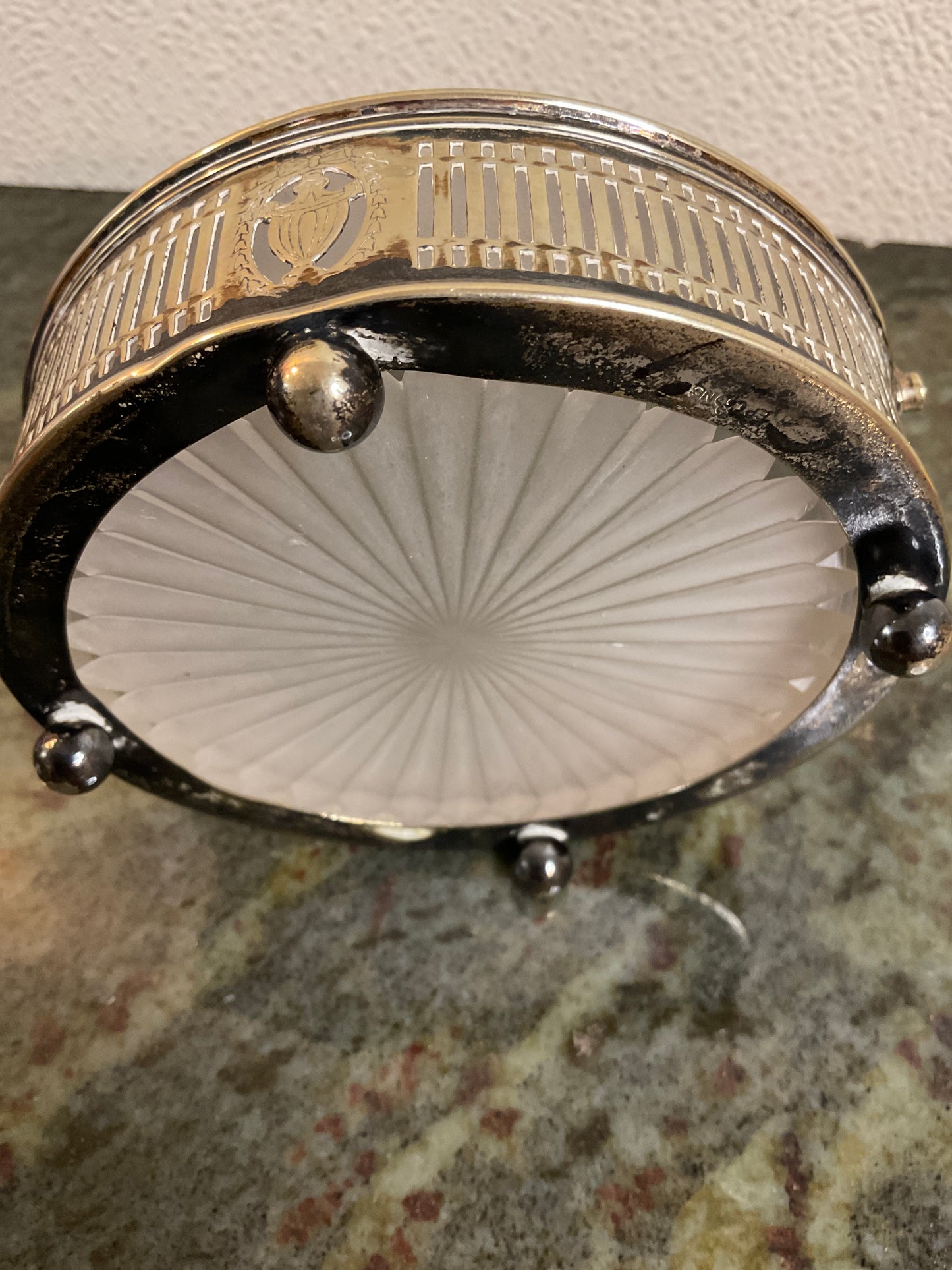 Vintage Silver Plated Jewlry Tray