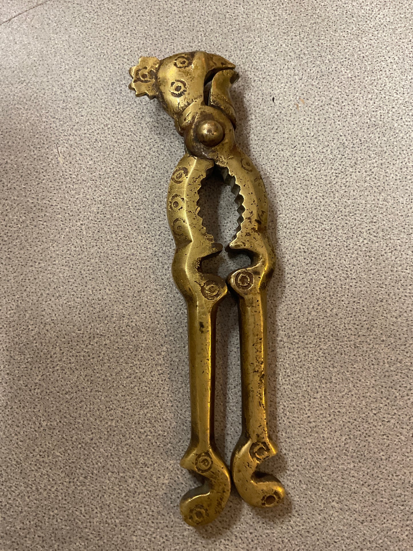 Solid Brass Nutcracker Rooster Head Design