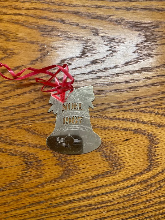 Vintage Metal Bell Christmas Ornament