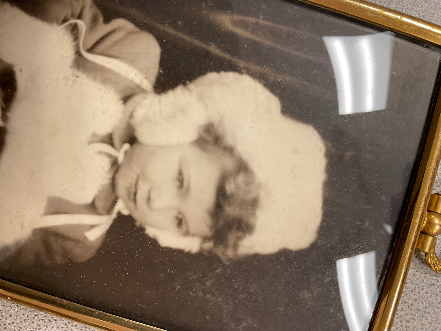 Vintage Frame/Picture Girl In Snow Muffs