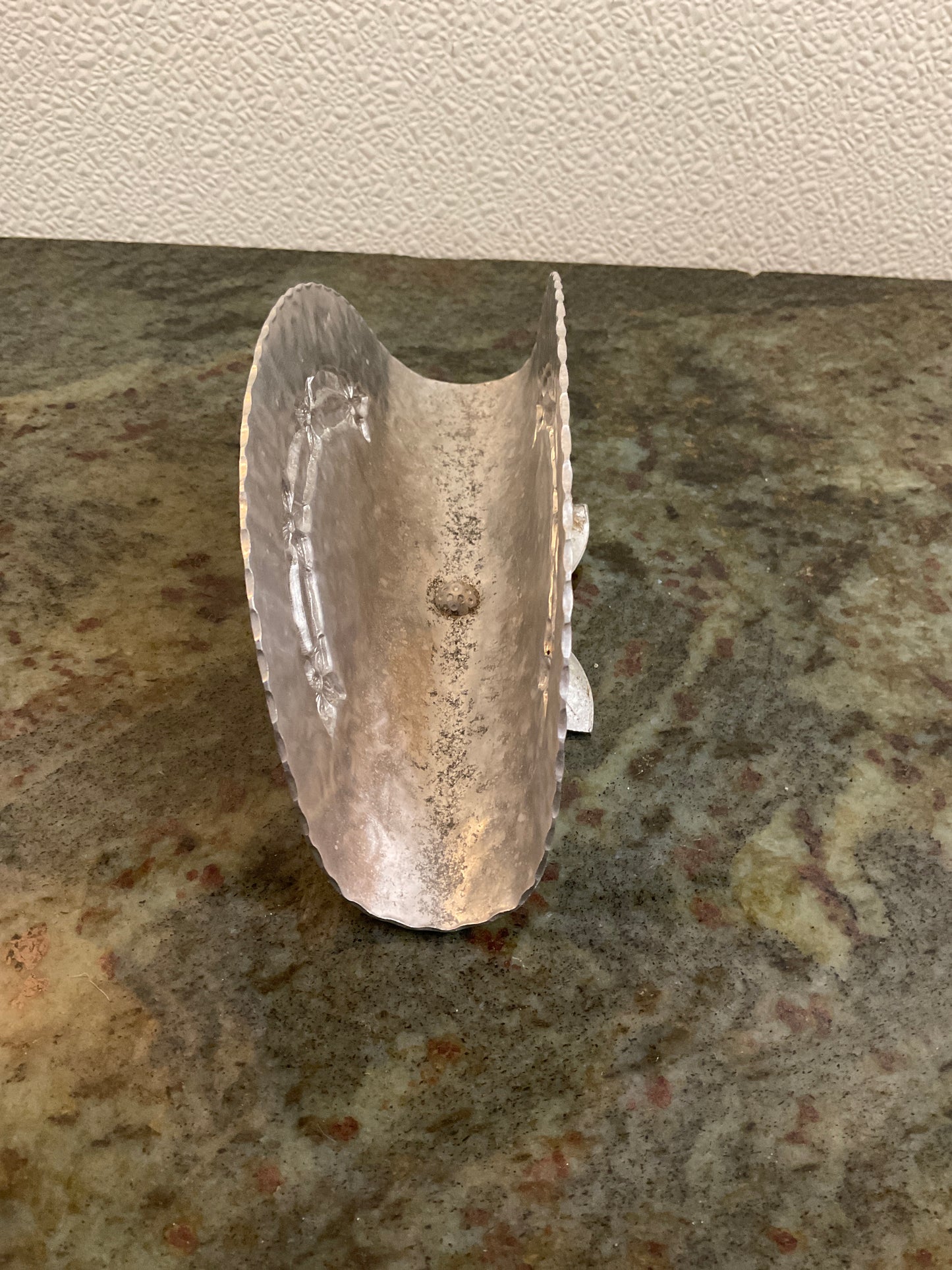 Vintage Hammered Aluminum Napkin Holder