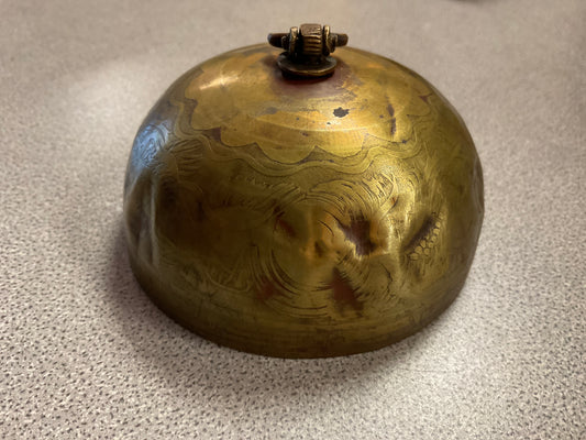 Brass Etched Hanging Bell/No Clapper