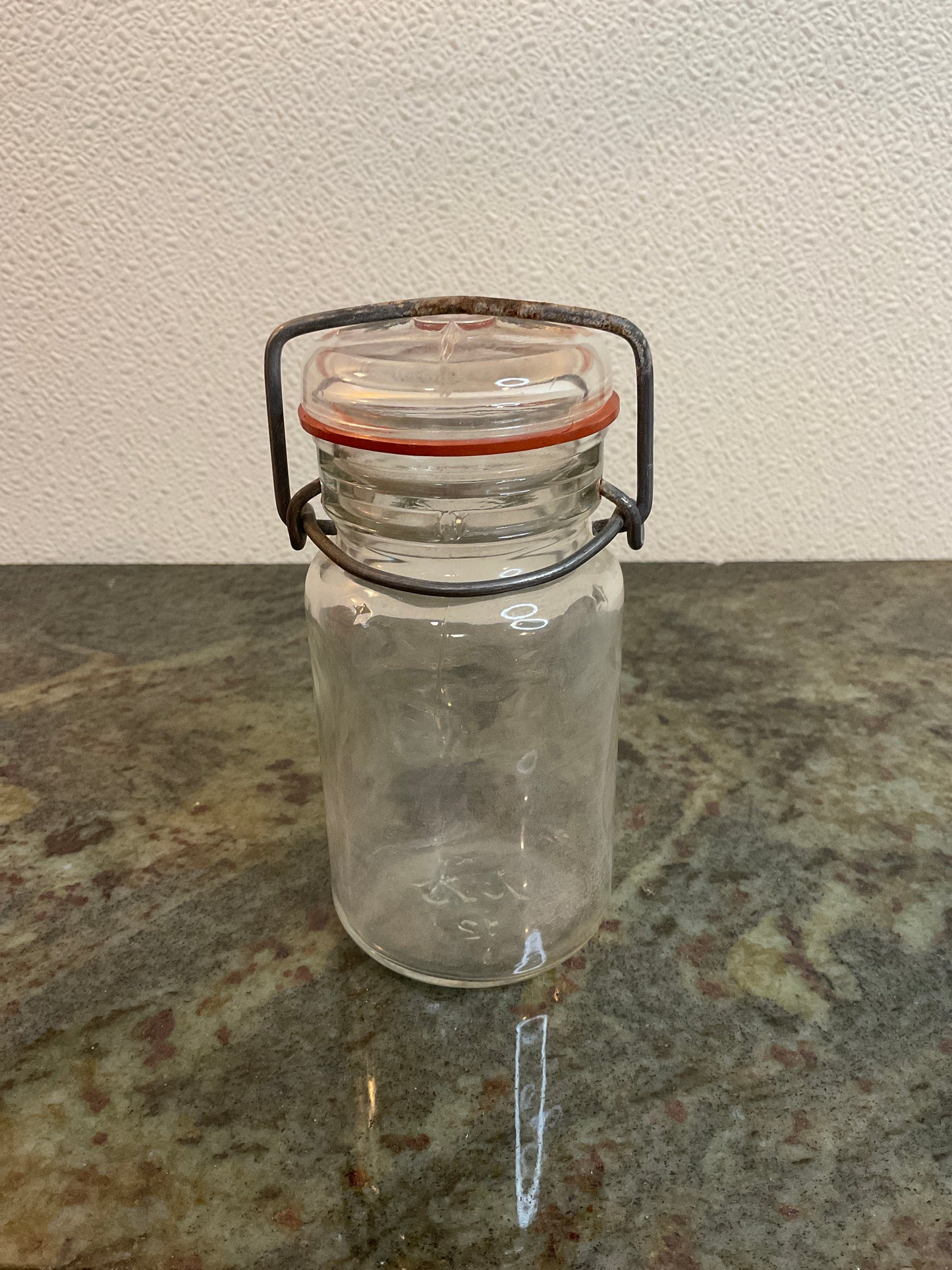 K 1875 Glass Canning Lightning Jar