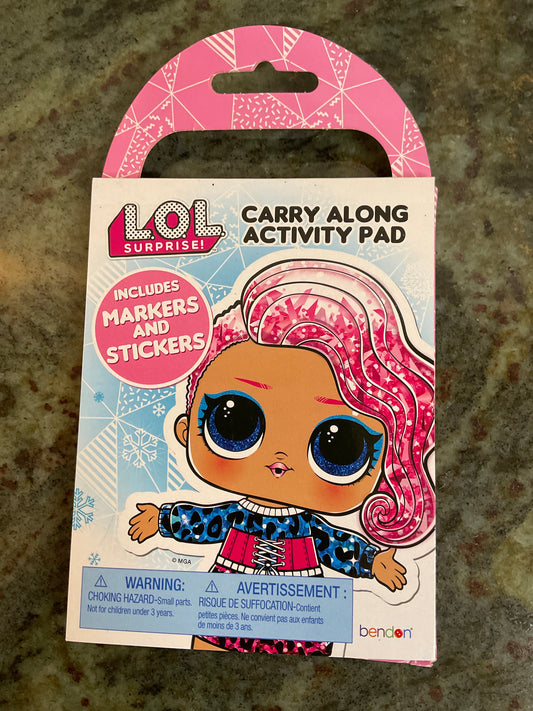 Carry Along Activity Pad includes Markers and Stickers