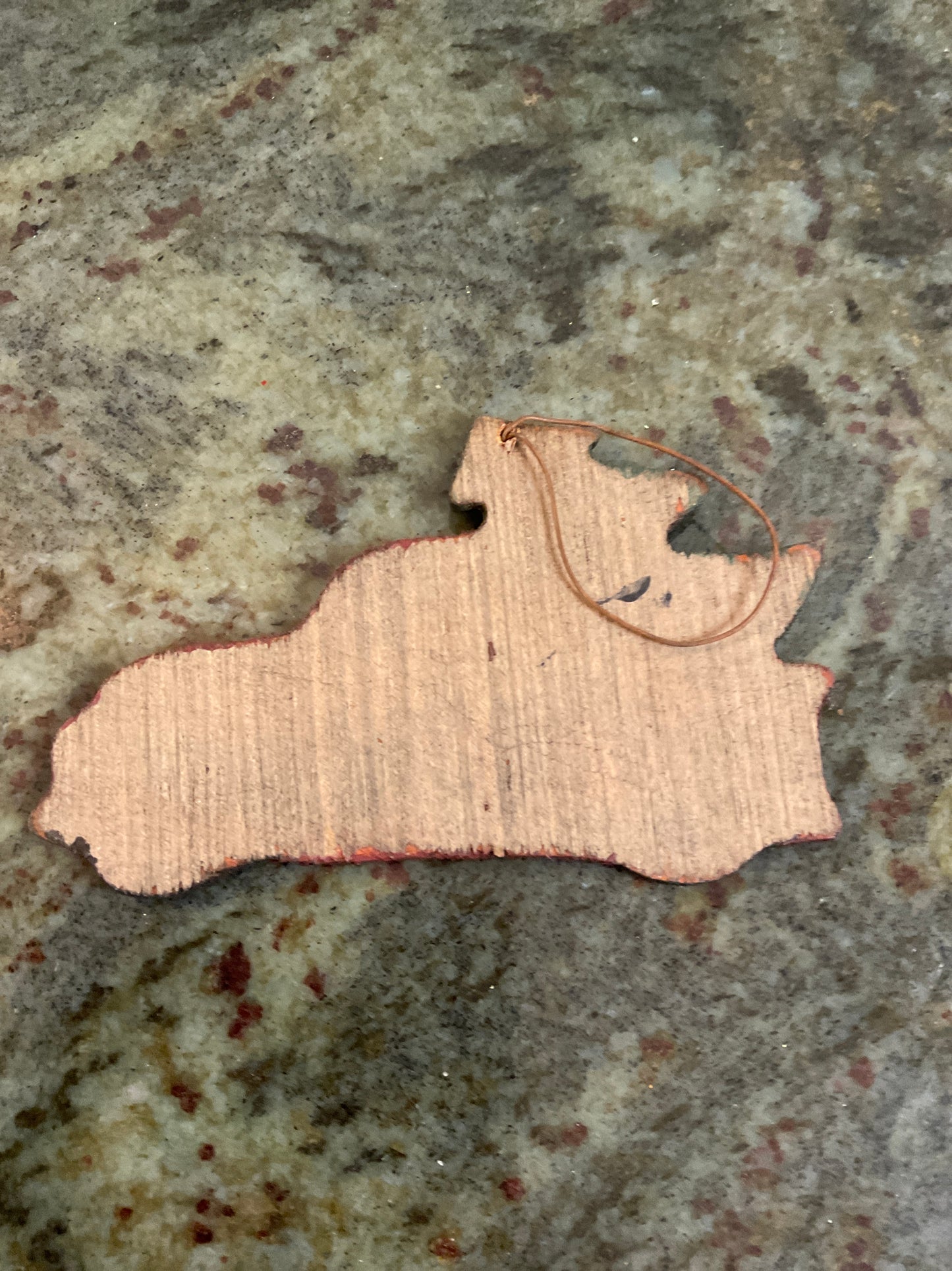 Truck W/ Christmas Tree Wood Ornament