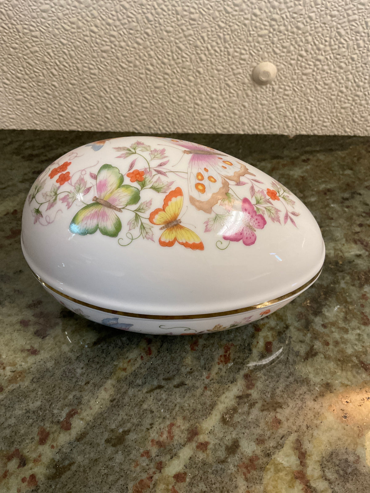 Avon Butterfly Fantasy Egg Trinket Box