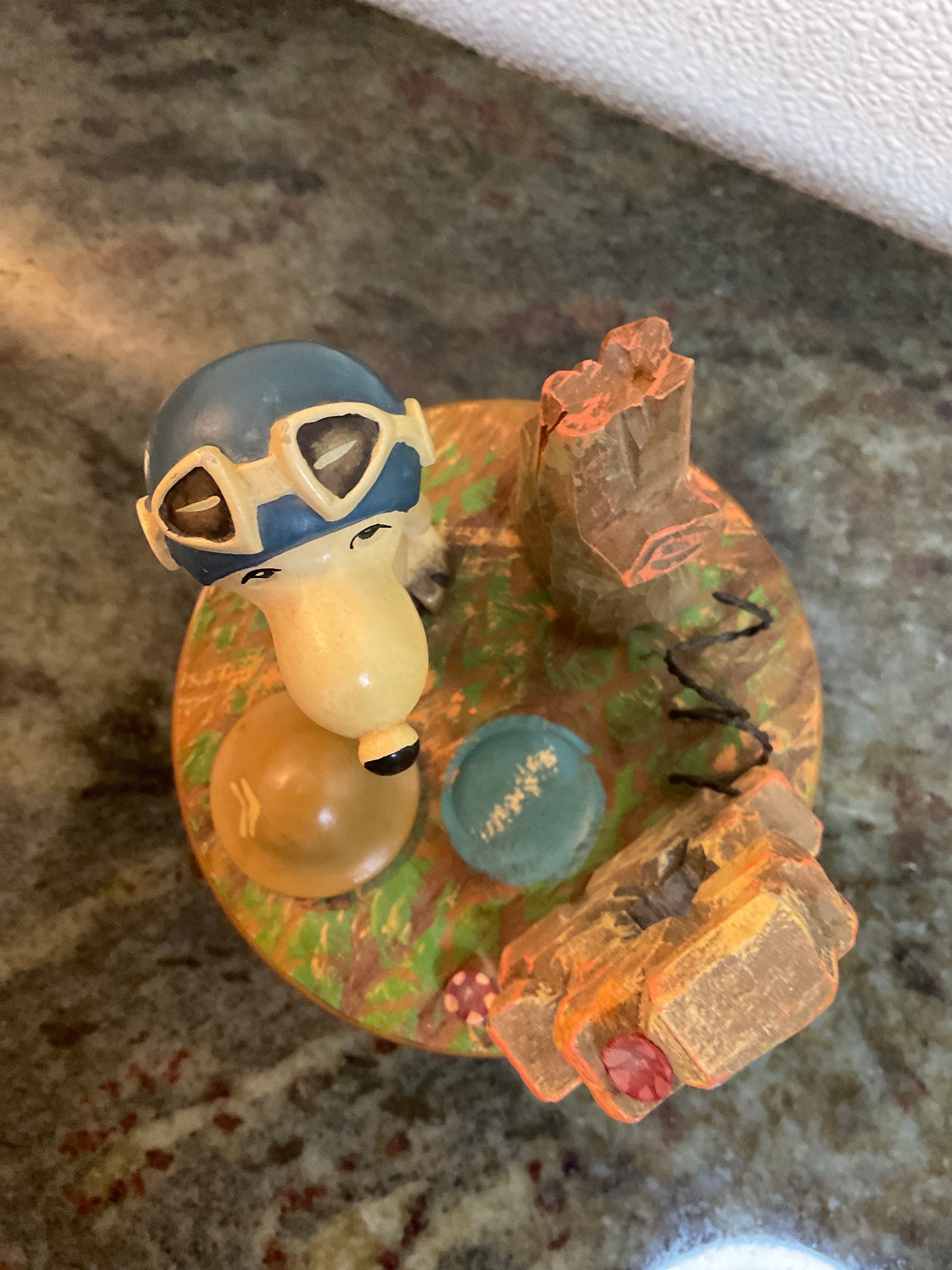 ANRI Flying Ace Snoopy Music Box 1968