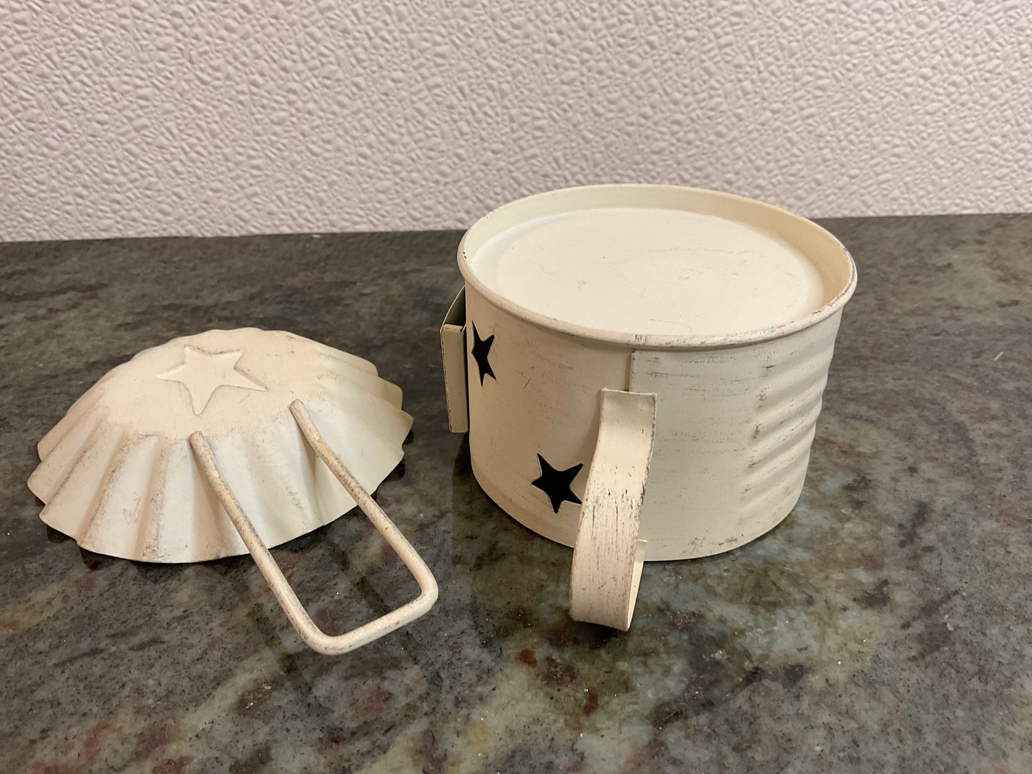 White Metal Cup Votive