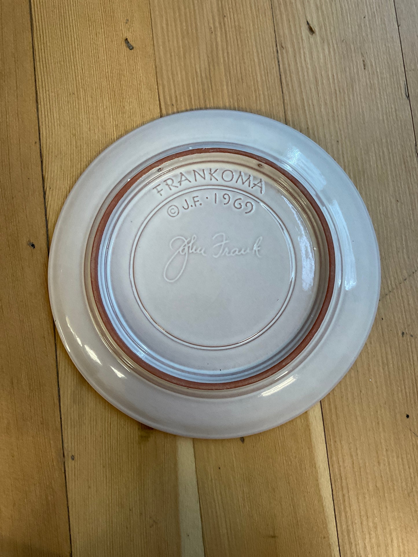 Frankoma Pottery “Laid InA Manger” Christmas 1969 Plate