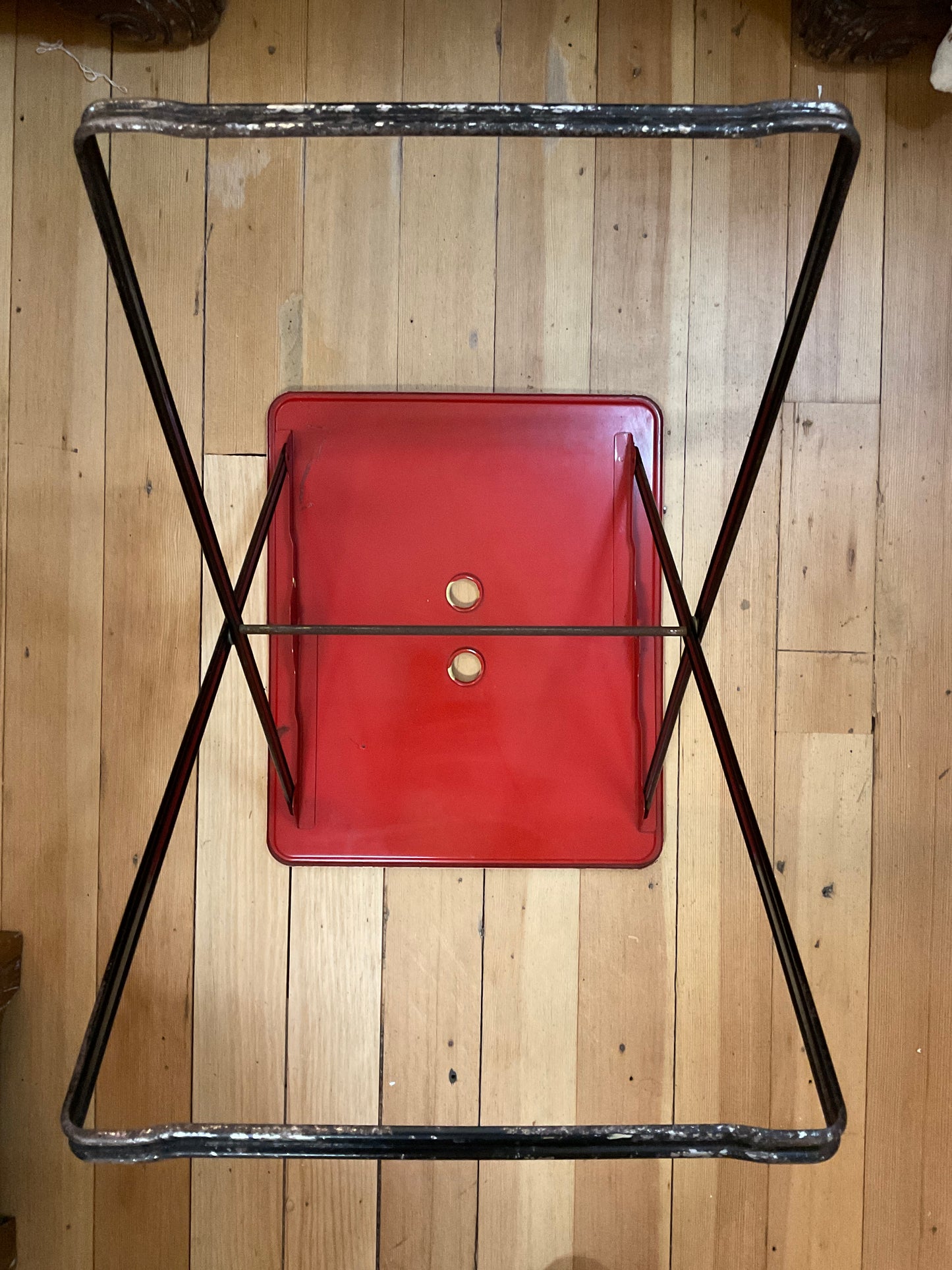 Vintage 1950’s Metal Atomic Folding TV Trays