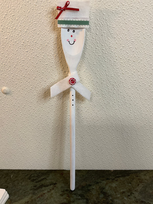 14.5” snowman Wood Spoon