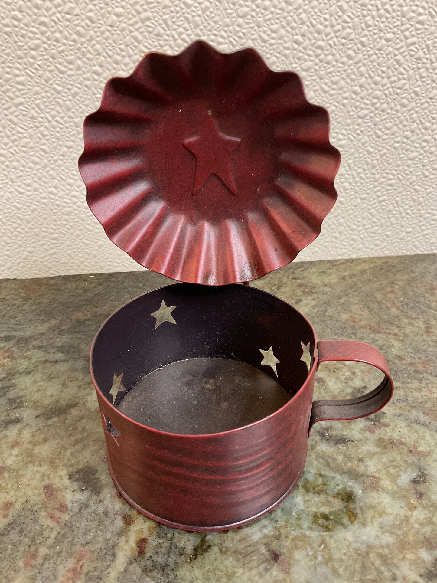 Red Metal Cup Votive