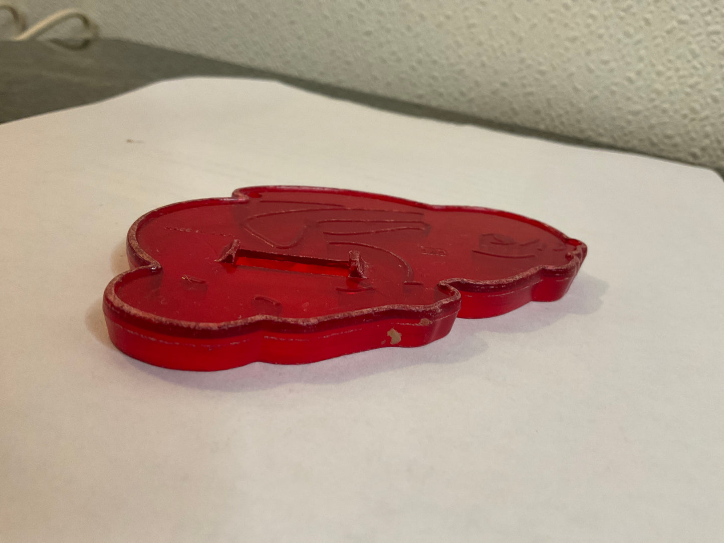 Red Plastic Bunny Cookie Cutter