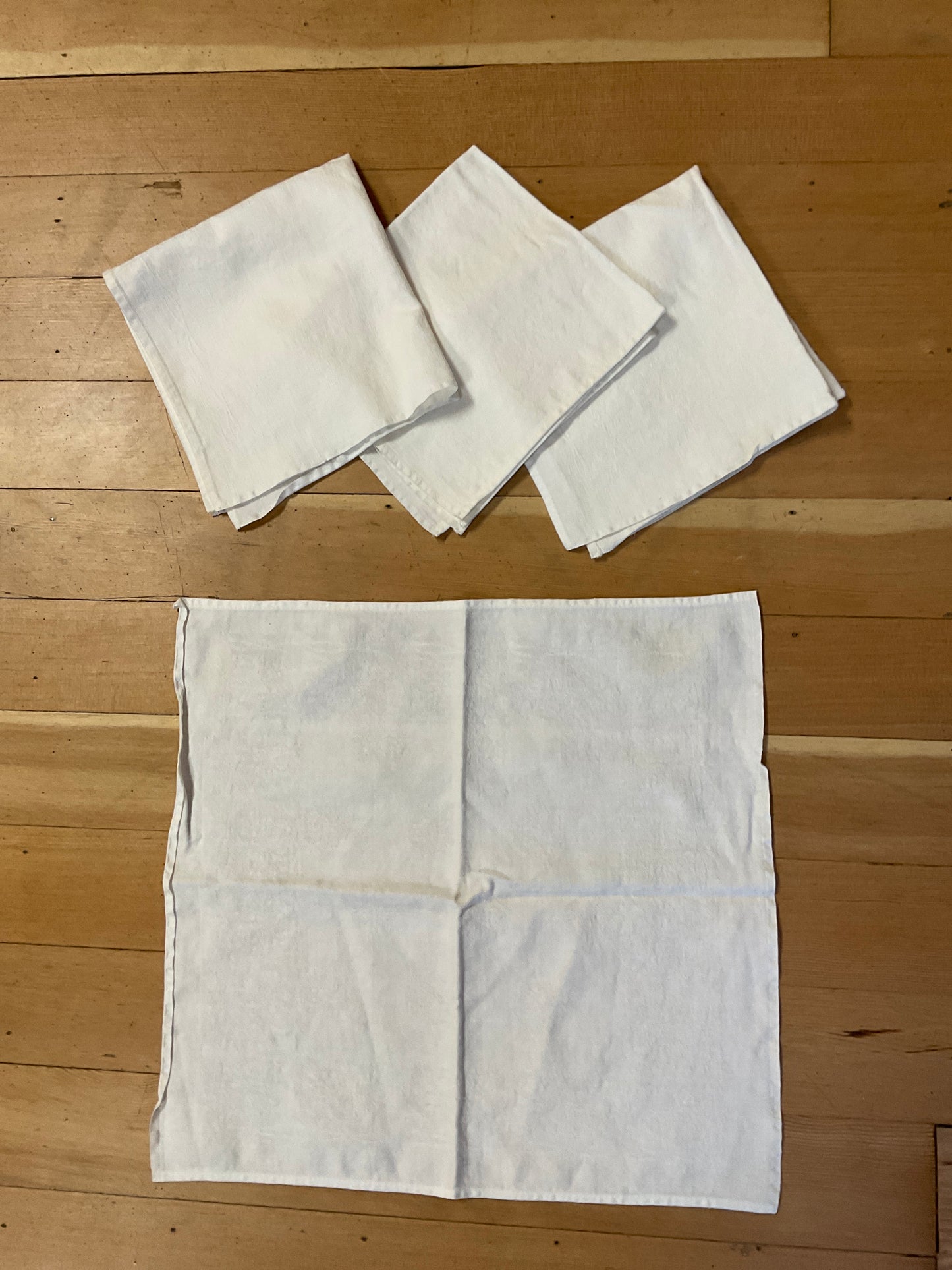Set of 4 White Cloth Napkins