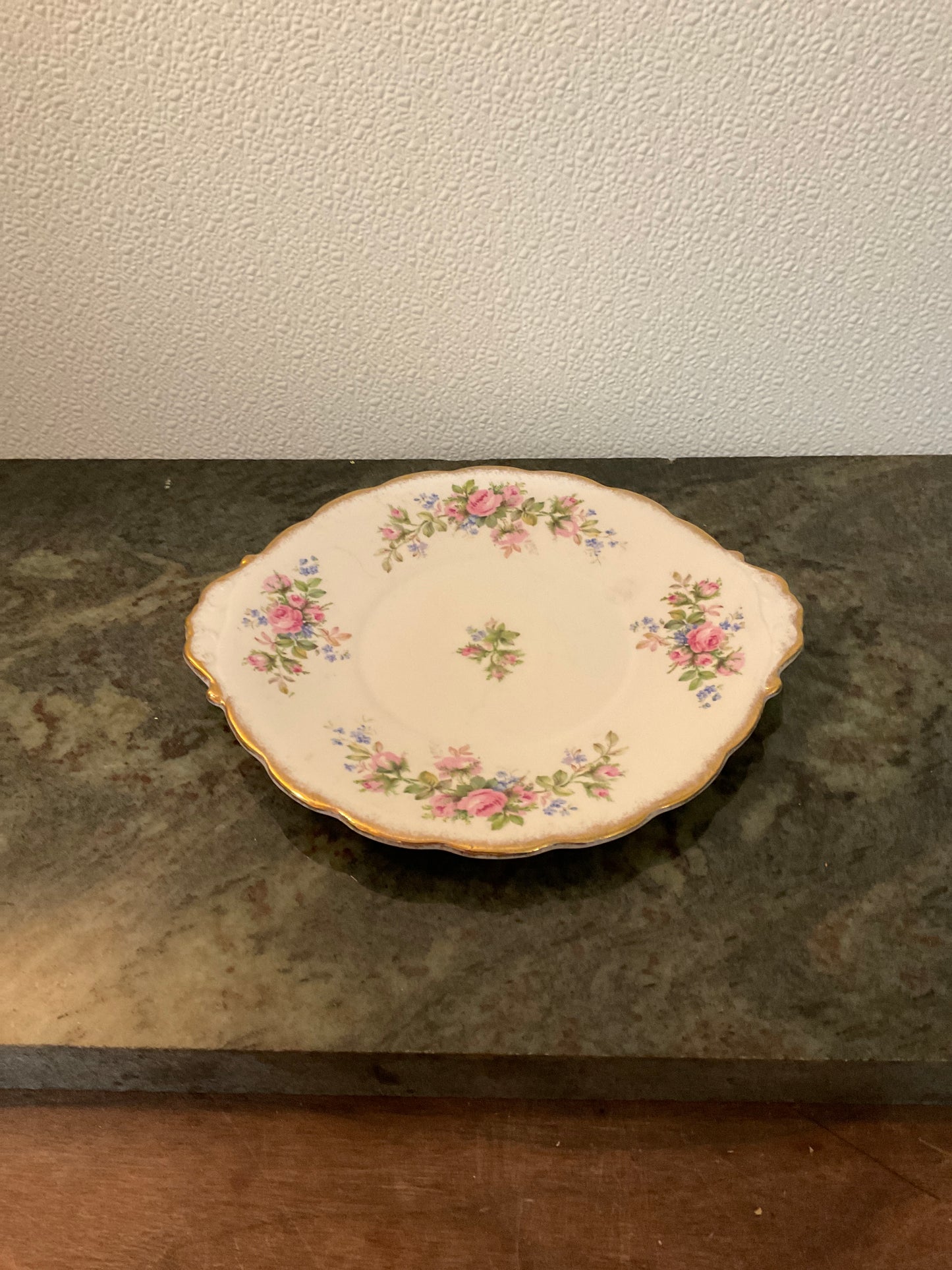 Fine Bone Roslyn China Handled Plate