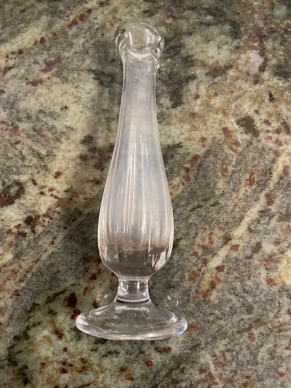 Vintage Clear Glass Bud Vase