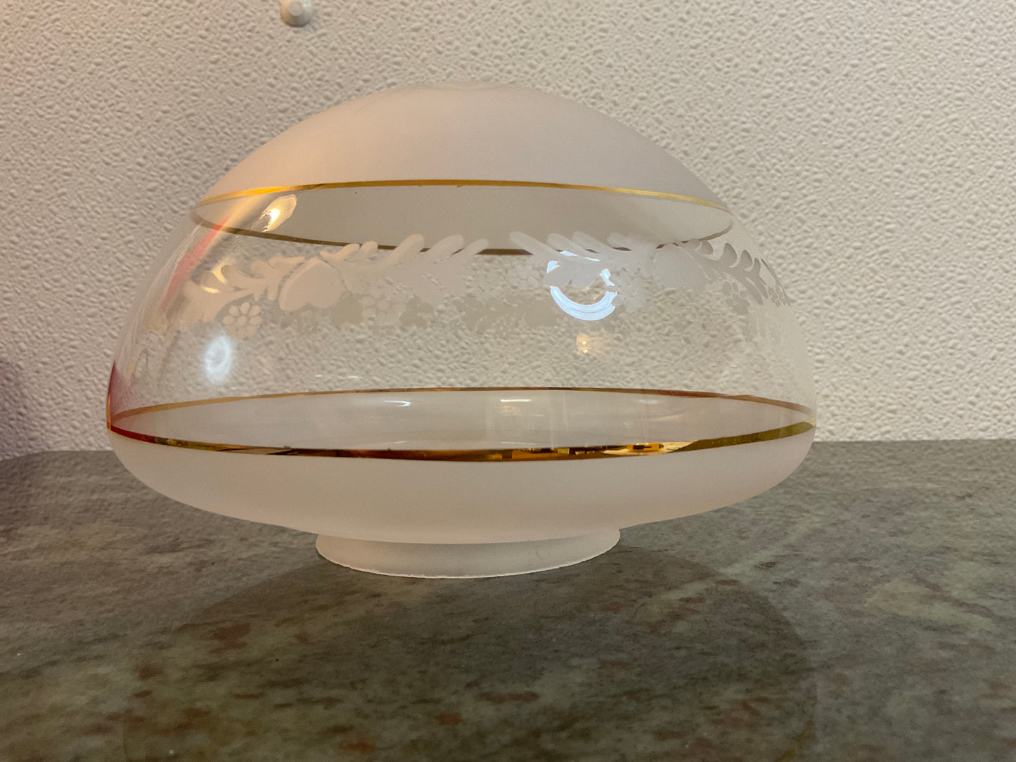 Vintage Glass Light Fixture Globe