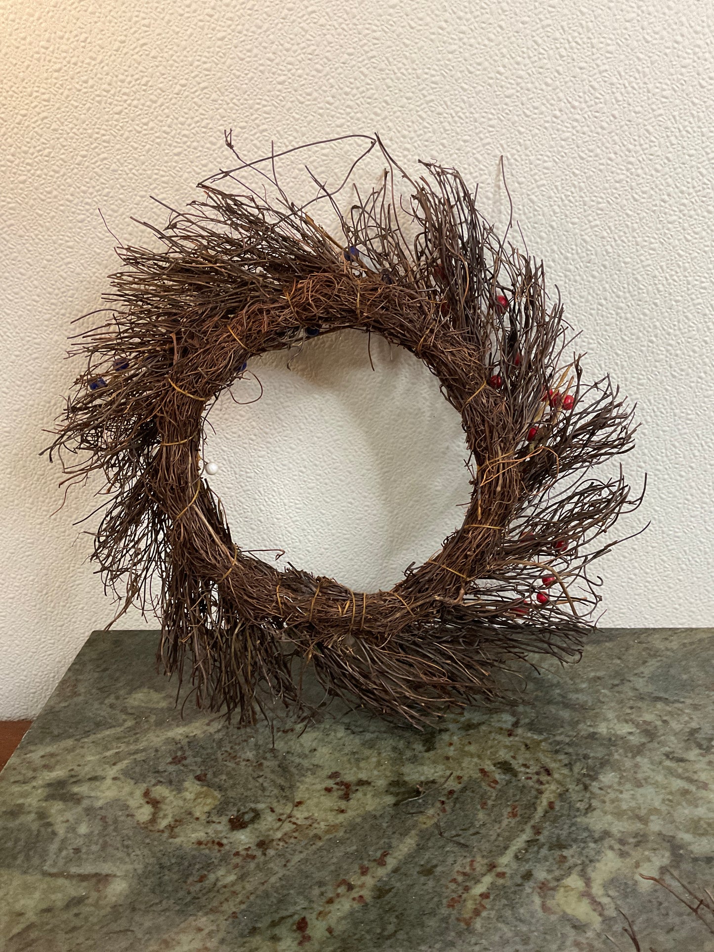 Red/White/Blue Twig Wreath 14”