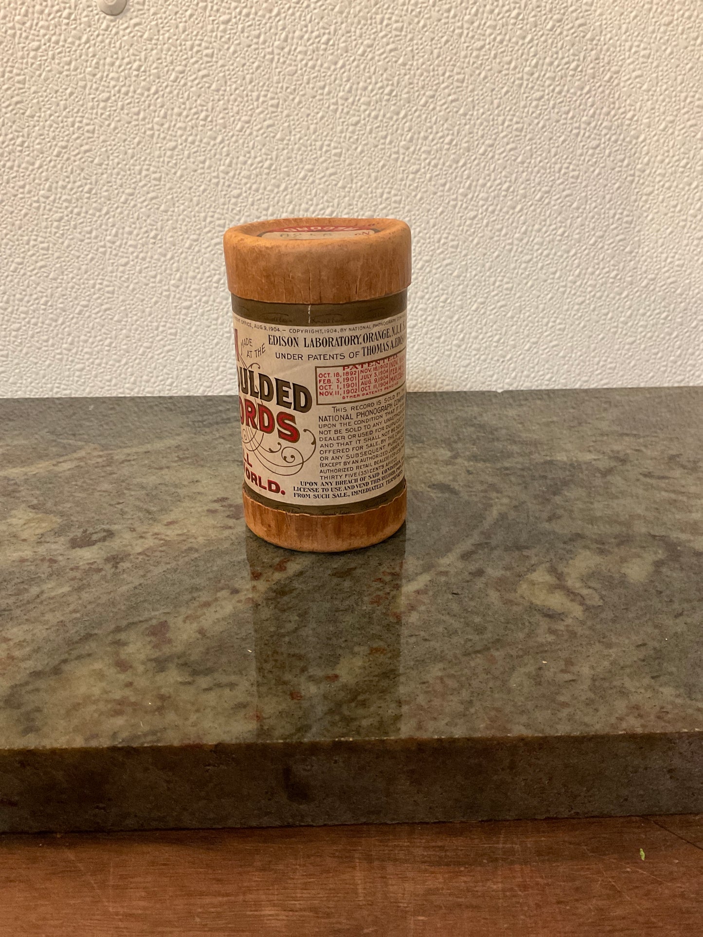 Edison Gold Moulded Records - Phonograph Cylinder