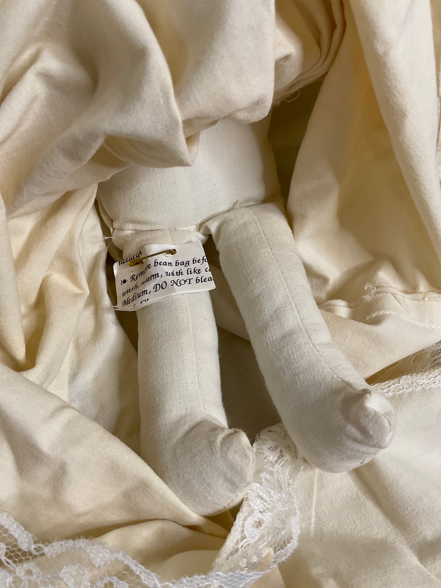 Amish Cloth Doll w/Embroidery Dress