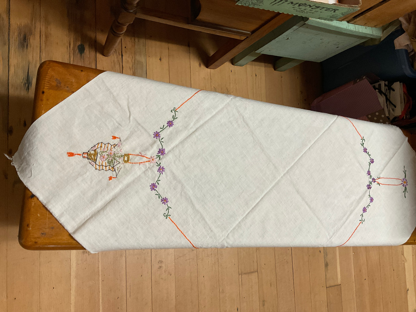 Embroidered Tablecloth 34” x 34”