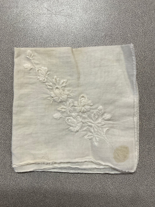 Vtg Embroidered Handkerchief