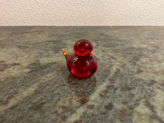 Swedish Amberina Glass Bird