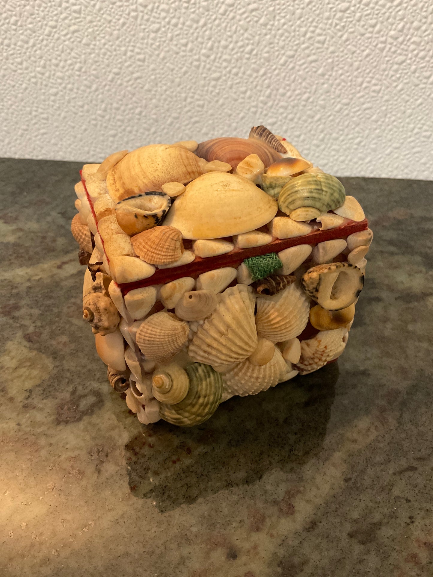 Hand Made Shell Trinket Box (small)