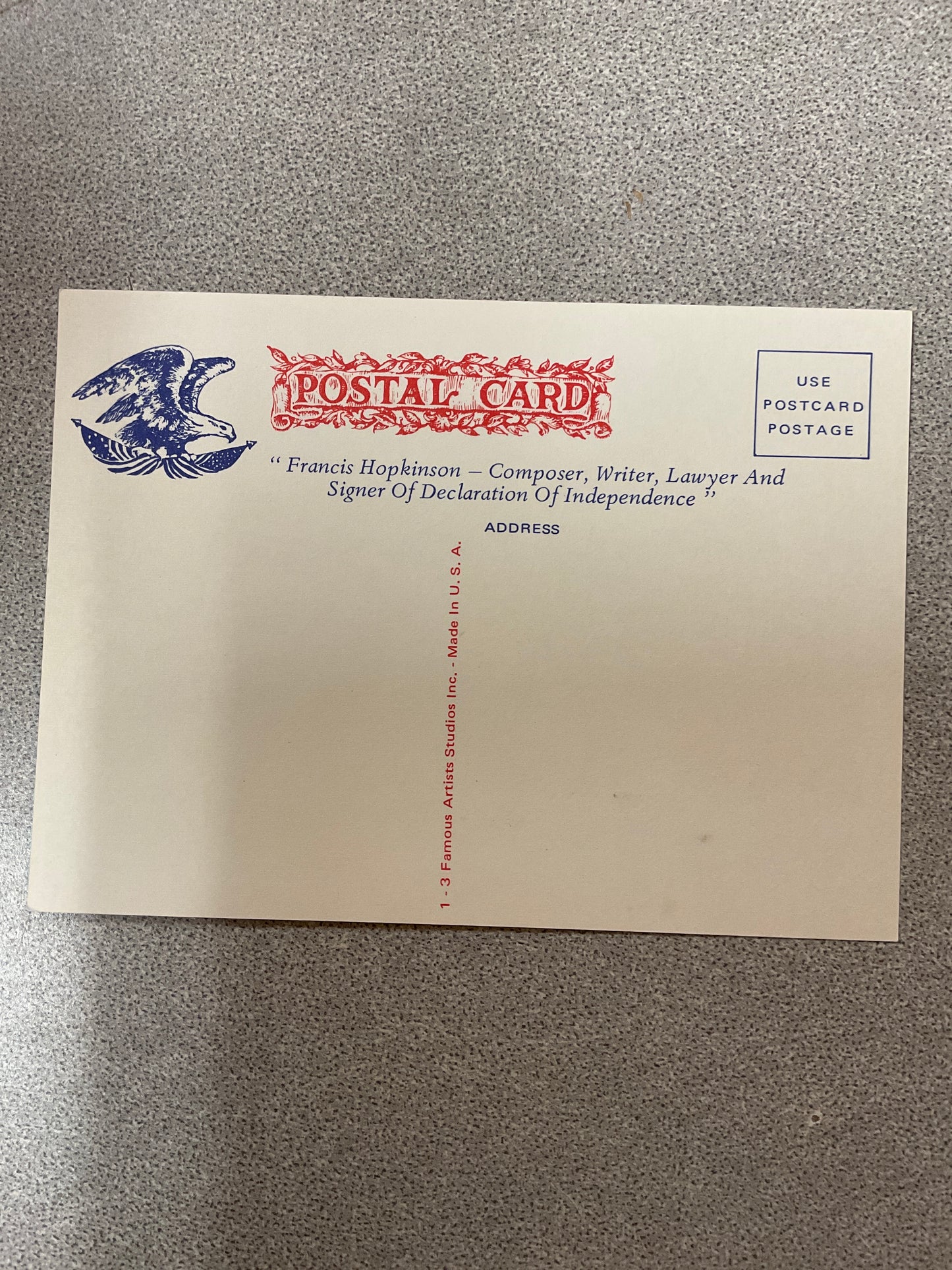 Postcard Francis Hopkinson