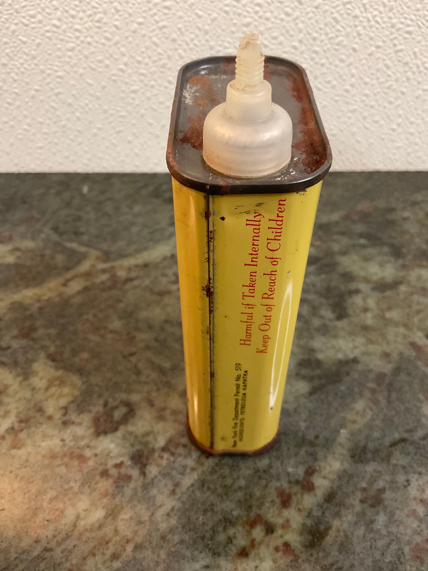 Vtg Red Devil’s Lighter Fluid Tin