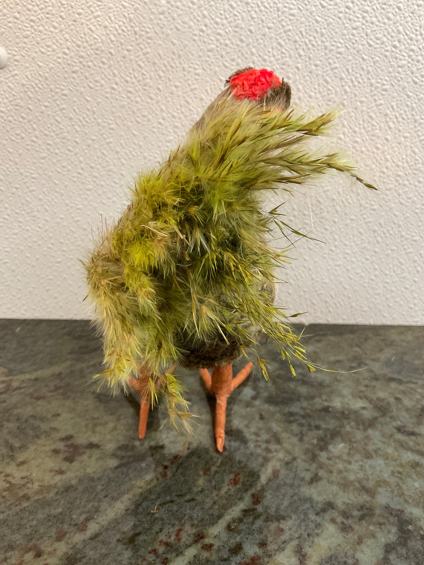 Vintage Faux Rooster made w/straw