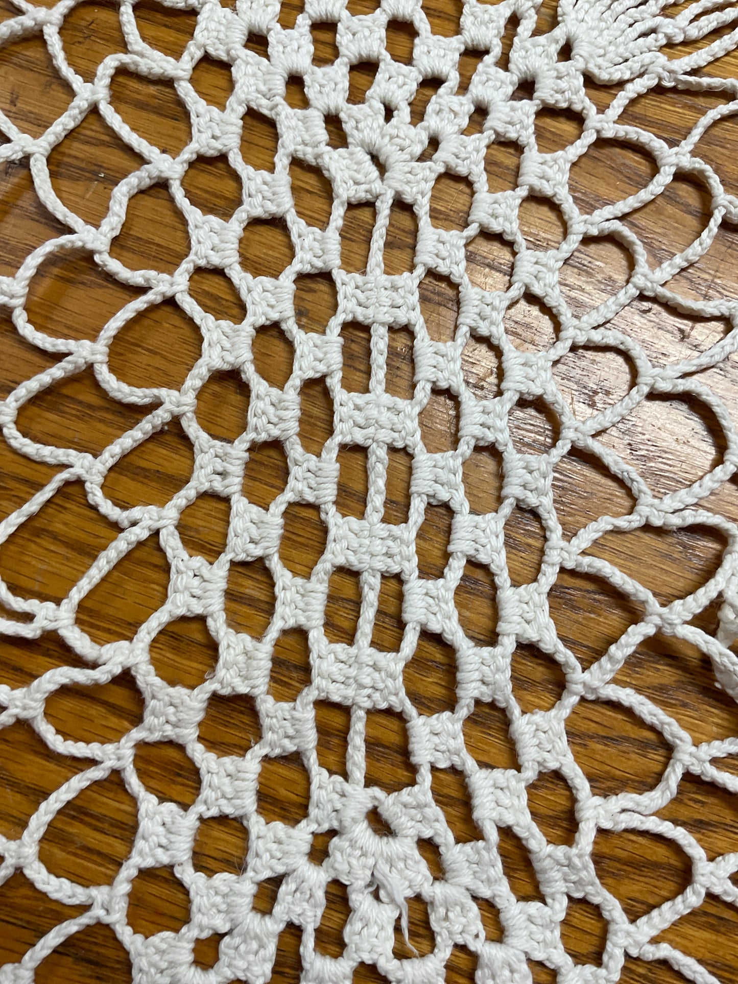 Hand Crotched Doily 16” X 10”