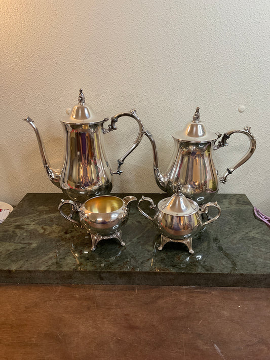 Vintage Silver 4 Piece Tea Set