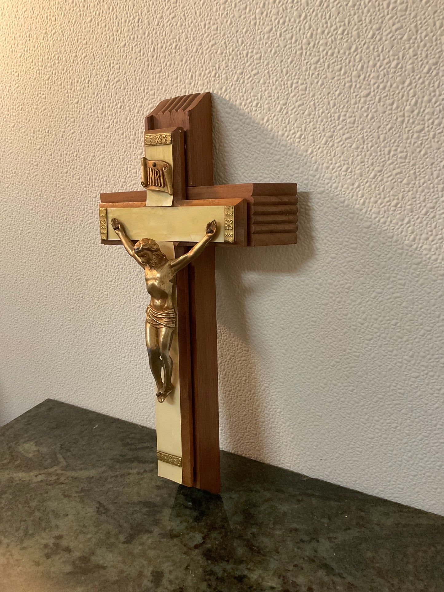 Vintage Wooden Crucifix- Last Rites/Sick Call