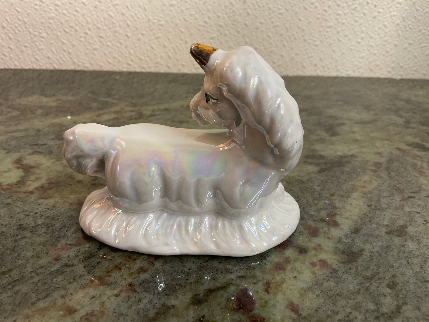 Ceramic Unicorn With Gold Horn