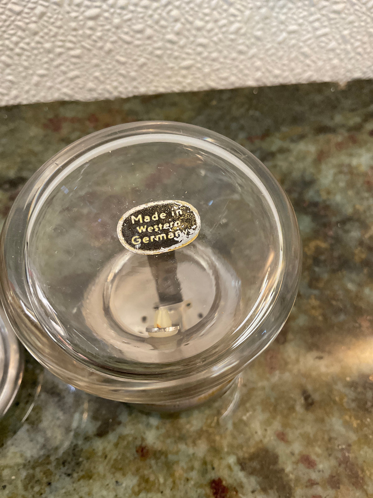 Wilhelm Wagenfeld 2.5” Glass/Chrome Shakers 1950’s.