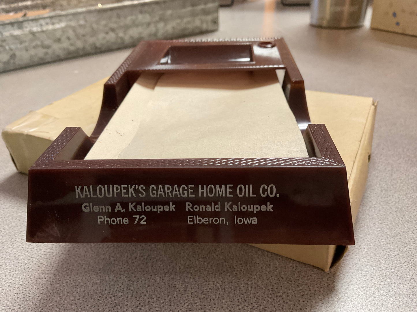 Kaloupek’s Garage Home Oil Co Paper Pad in Holder
