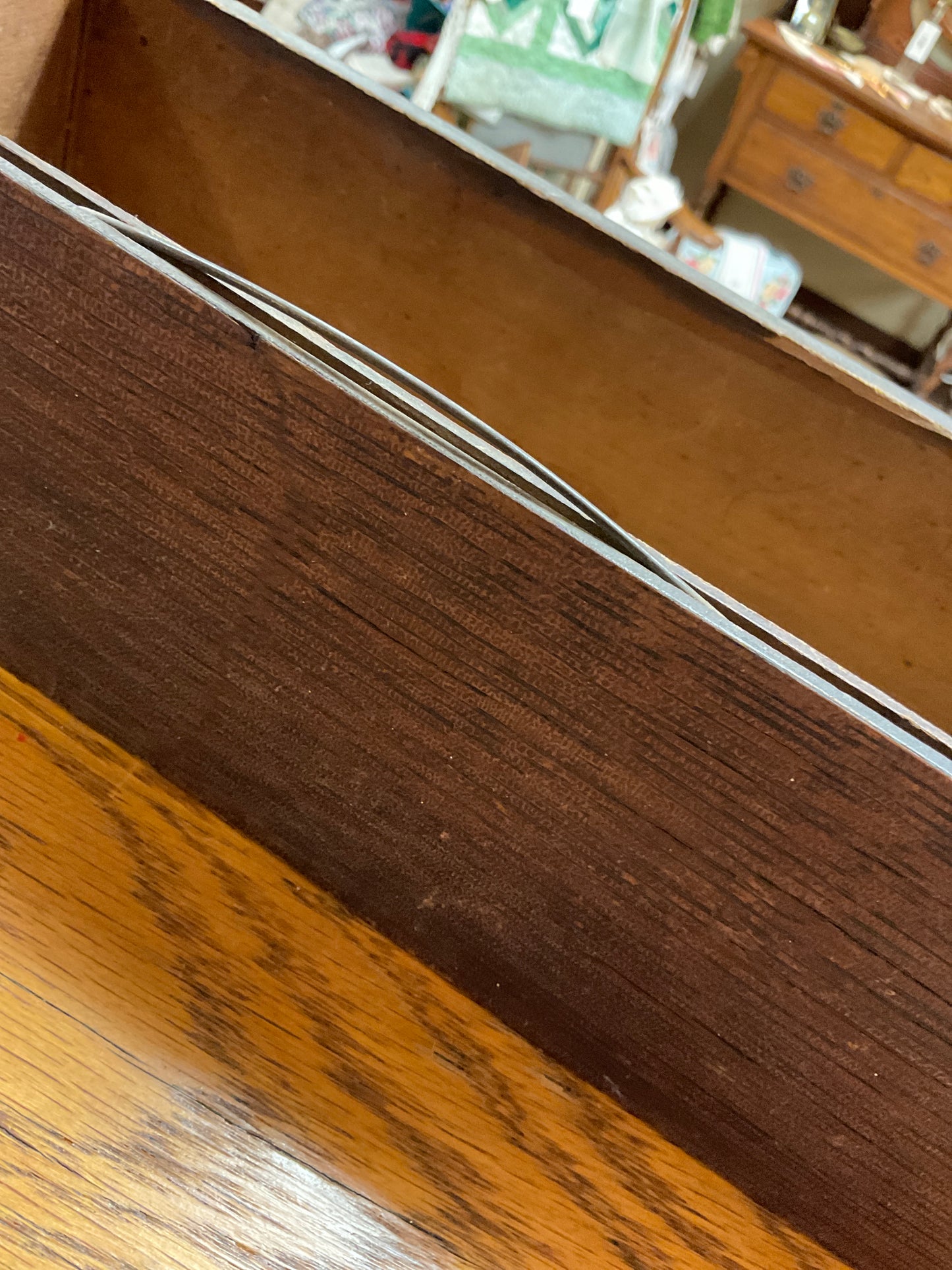 Vintage Wooden Sewing Machine Drawer
