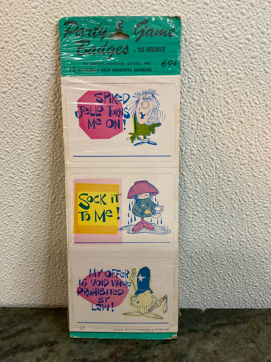 Vintage Party/Game Badges